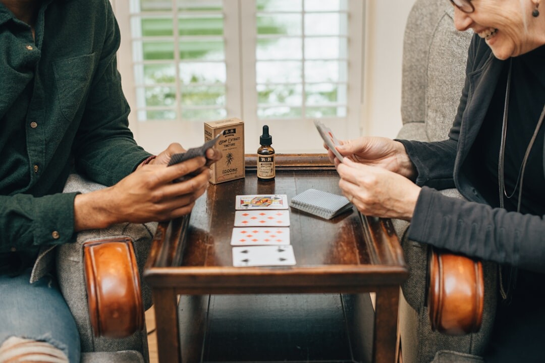 seniors playing cards together