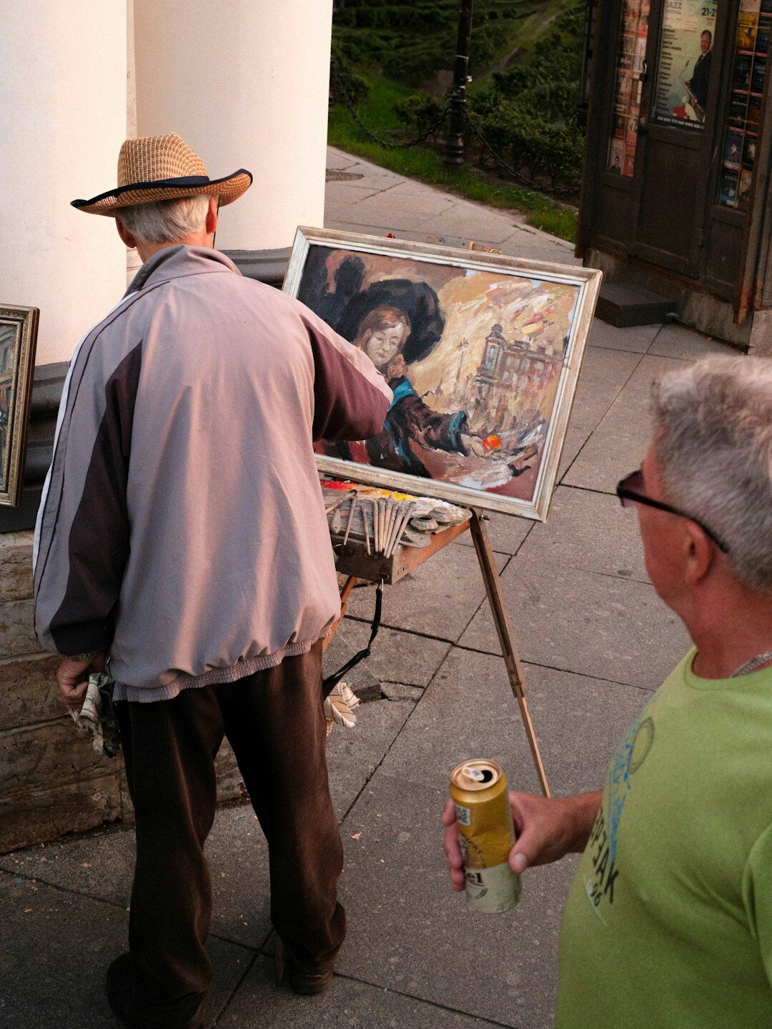 seniors painting together