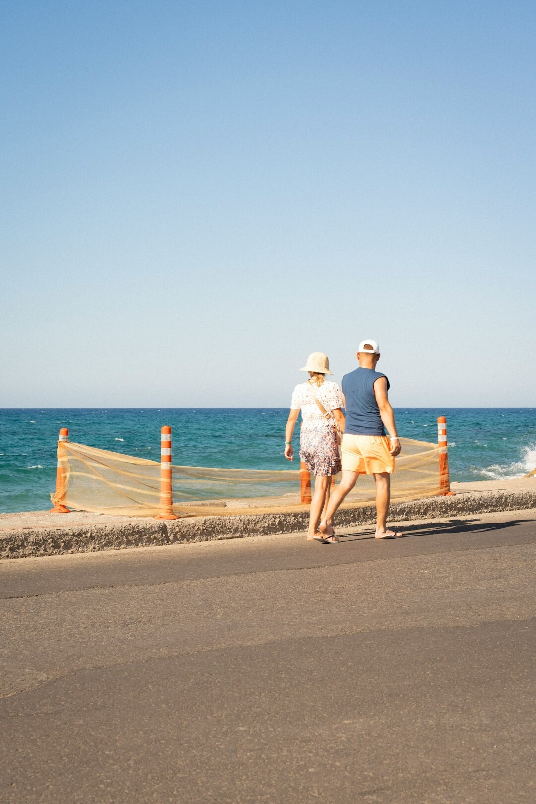senior couple on beach vacation
