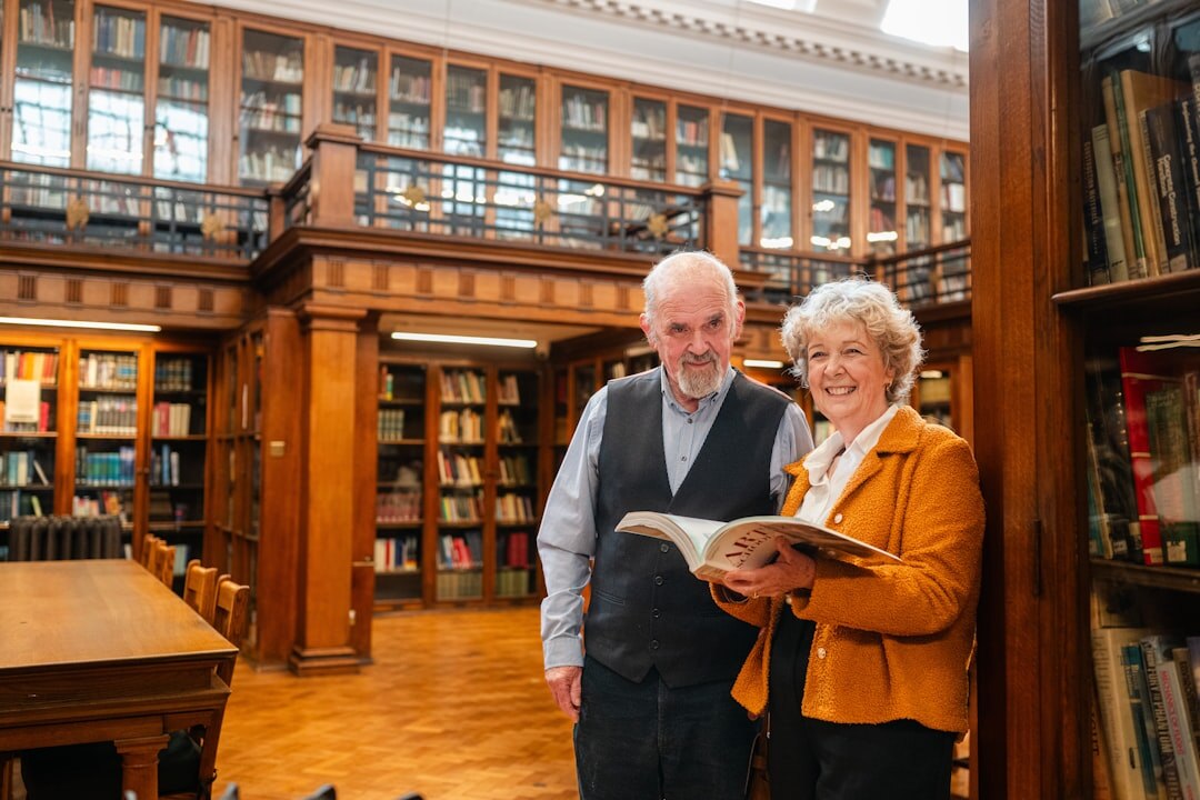 seniors reading books together